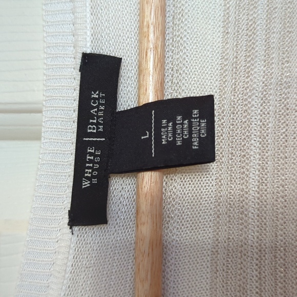 White House Black Market 3/4 Sleeve Cardigan Size L - Picture 2 of 2